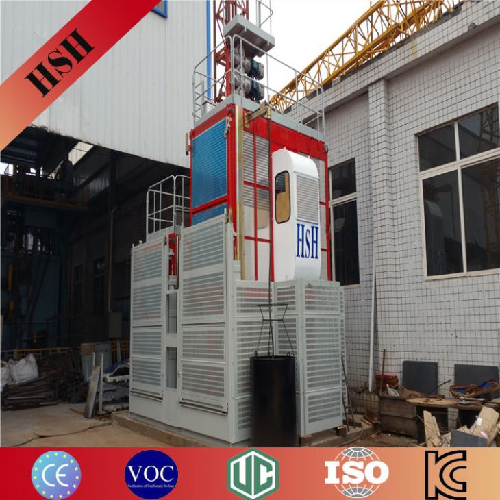Double Cage 2 Ton Construction Passenger Hoist